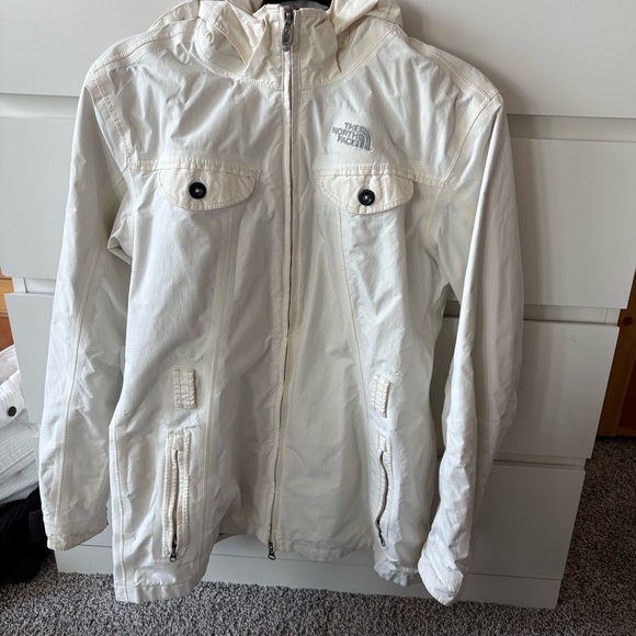 The North Face Jackets & Blazers - The North Face White Rain Jacket